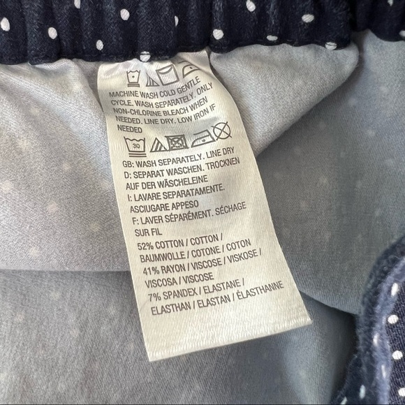 Isaac Mizrahi blue white polka dot pants trousers size 28WT - Picture 7 of 9